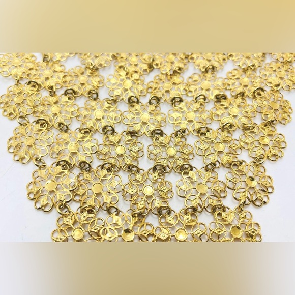 Vintage Kramer of NY and Vendome cleopatra bib flower links - Picture 4 of 8